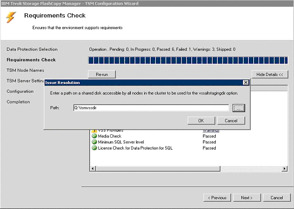 ibm-tivoli-flashcopy-manager-vssaltstaging-dir-setup